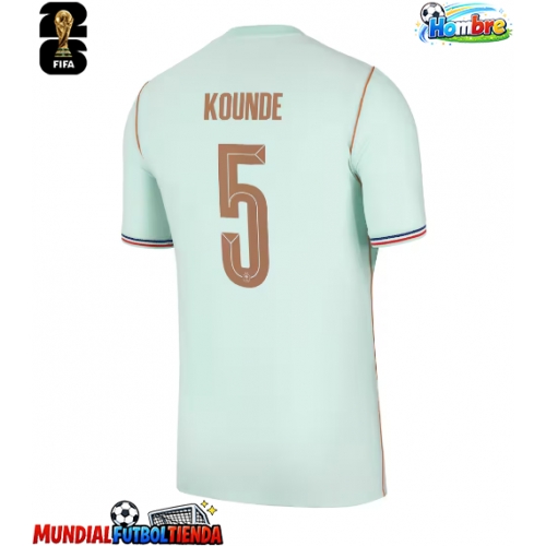 Camiseta Francia Jules Kounde #5 Segunda Equipación Replica Mundial 2026 mangas cortas